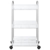 Carrello Portaoggetti Design 3 Livelli in Acrilico Trasparente 37x28x68 cm