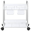 Carrello Portaoggetti a 2 Livelli 37x28x43,5 cm in Acrilico