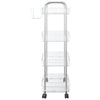 Carrello Portaoggetti Design Versatile 4 Livelli in Acrilico e Acciaio 37x28x95cm