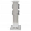 Presa Elettrica da Giardino a Pilastro in Acciaio Inossidabile  15,5x15,5x40,5cm