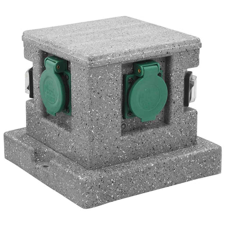 Presa Elettrica da Giardino con Sensore di Luce in Plastica Resistente All'acqua