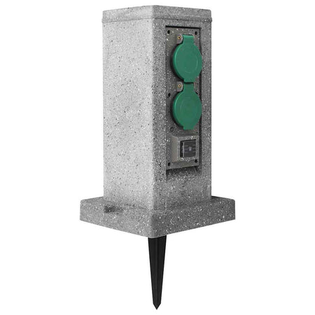 Presa Elettrica da Esterno Sensore Luce Verticale Plastica Resistente All'acqua