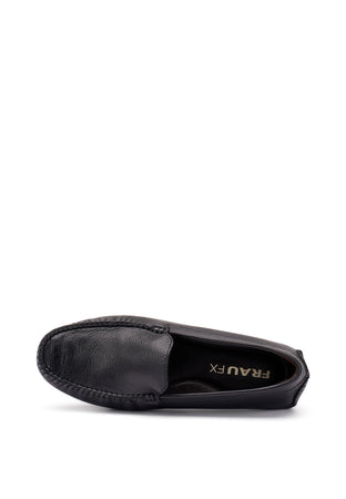 Frau mocassini uomo driver in pelle black nero 12M0