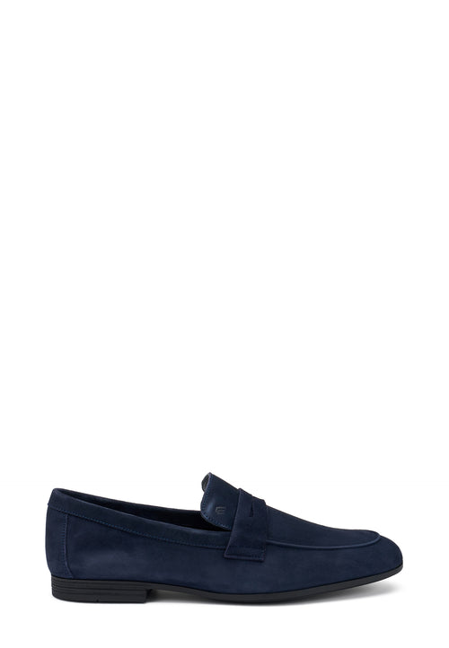 Frau mocassini uomo in camoscio blu 34B5
