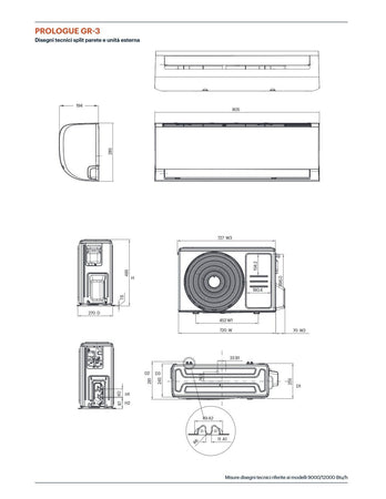 Condizionatore GEHPM 12000 BTU Monosplit Inverter in R32 Wifi intergato Grundig GEHPM121