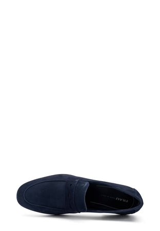 Frau mocassini uomo in camoscio blu 34B5
