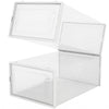 Set 6 Scatole Portascarpe Impilabili Salvaspazio Trasparente 33.5x23x14.5cm