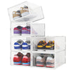 Set 6 Scatole Portascarpe Impilabili Salvaspazio Trasparente 33.5x23x14.5cm