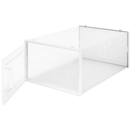 Set 6 Scatole Portascarpe Impilabili Salvaspazio Trasparente 33.5x23x14.5cm