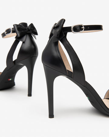 Nero Giardini sandaldi donna nero con fiocco E410111DE100
