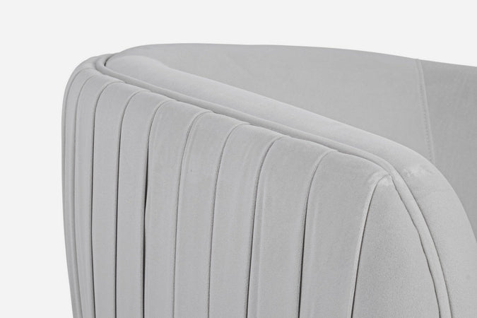 Divano in velluto 2 posti "Linsay" con piedi ottone 129 cm