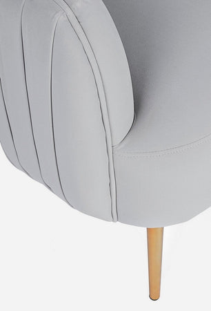 Divano in velluto 2 posti "Linsay" con piedi ottone 129 cm