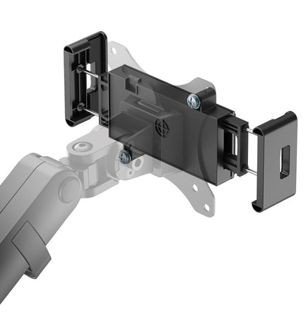 Supporto a Pinza VESA 75x75 per Smartphone e Tablet 4,7''-15'' 1kg max. Nero