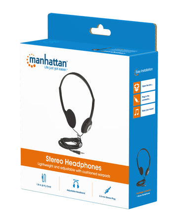 Cuffia Stereo con Auricolari Imbottiti