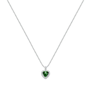 Pendente MORELLATO donna Tesori arg. 925 - cuore smeraldo