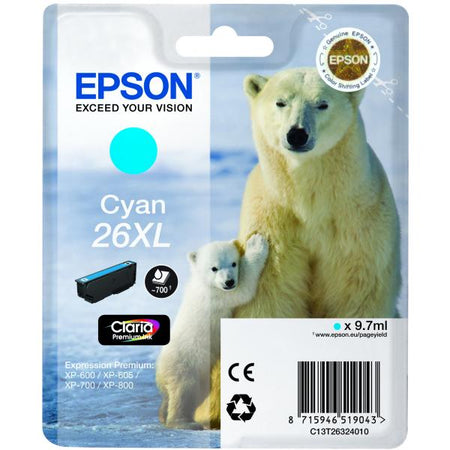 CARTUCCIA EPSON 26XL CYANO