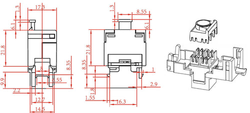 Frutto Keystone RJ45 UTP Cat.6A