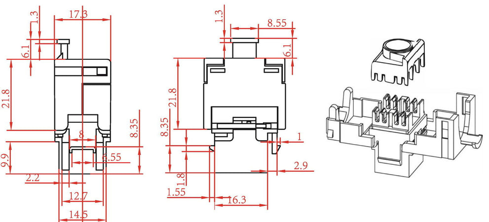 Frutto Keystone RJ45 UTP Cat.6A