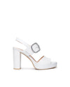 Nero Giardini sandali donna in pelle bianca E513354D707