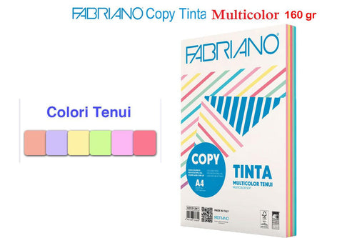 Risma carta copy tinta A4 multicolor tenui 100 fogli