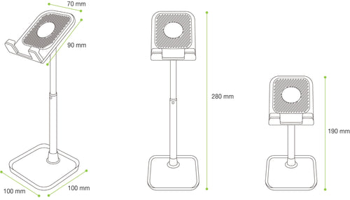 Supporto Universale Porta Smartphone e Tablet ad Altezza Regolabile