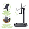 Supporto Universale Porta Smartphone e Tablet ad Altezza Regolabile