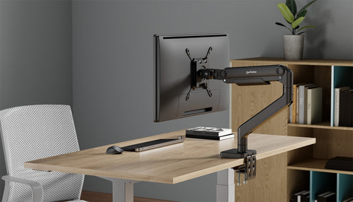 Supporto da Scrivania per Monitor Singolo 17-49'' con Molla Meccanica in Alluminio