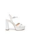 Nero Giardini sandali donna in pelle bianco con plateau E410211D707