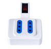 Adattatore con spina 10A e 4 prese Italiane 10A