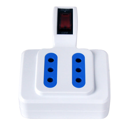 Adattatore con spina 10A e 4 prese Italiane 10A