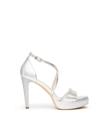 Nero Giardini sandali donna in pelle col. argento E615601DE700