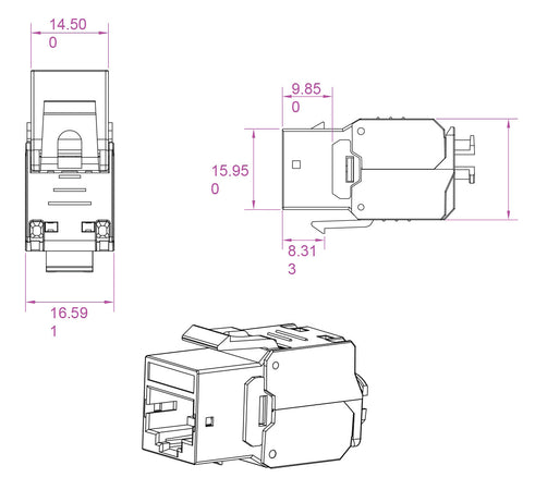 Frutto Keystone RJ45 Cat.6 STP Tooless