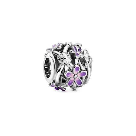 Pandora - Charm Margherita viola con lavorazione openwork