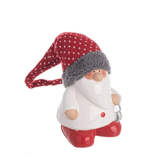 Babbo Natale Glee in porcellana per decorazione natalizia