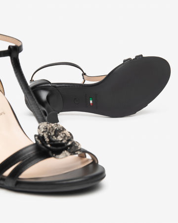 Nero Giardini sandali donna in pelle nero E615642DE100