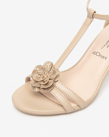 Nero Giardini sandali donna in pelle col. lino E615642DE453