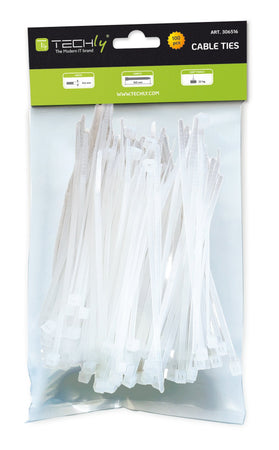 Fascette Fermacavi Autobloccanti 160x4,8mm in Nylon 100pz Bianco