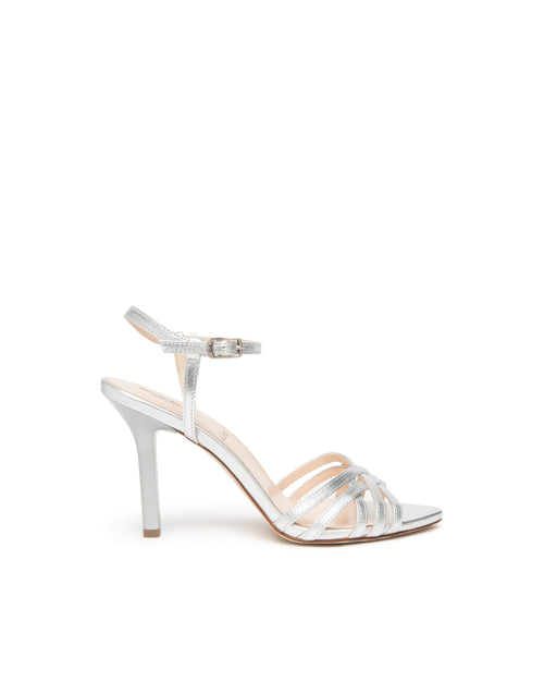 Nero Giardini sandali donna in pelle laminato argento E615652DE700