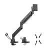 Supporto da Tavolo per Monitor Singolo 17-57'' con Molla a Gas in Alluminio Ultra Resistente con Porte USB