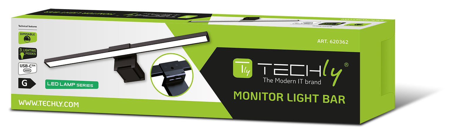 Barra Luminosa per Monitor 66 LED Luce di Lettura USB-C&trade con Regolazione Temperatura Colore e Dimmer