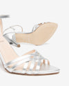 Nero Giardini sandali donna in pelle laminato argento E615652DE700