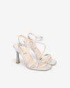 Nero Giardini sandali donna in pelle laminato argento E615673DE700
