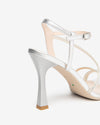 Nero Giardini sandali donna in pelle laminato argento E615673DE700
