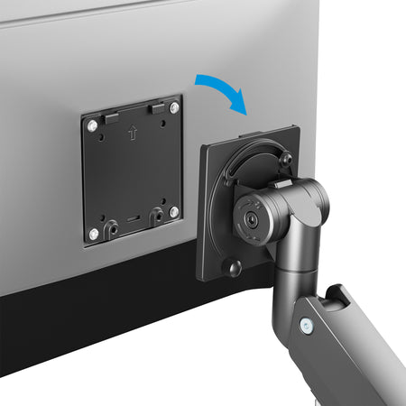 Supporto da Tavolo per Monitor Singolo 17-57'' con Molla a Gas in Alluminio Ultra Resistente con Porte USB