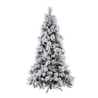 Albero di Natale innevato Garlenda in PE Real Touch+ PP Aghi di Pino + Flock