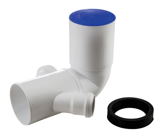 Curva WC da 110mm con 2 attacchi laterali da 50mm - con guarnizione