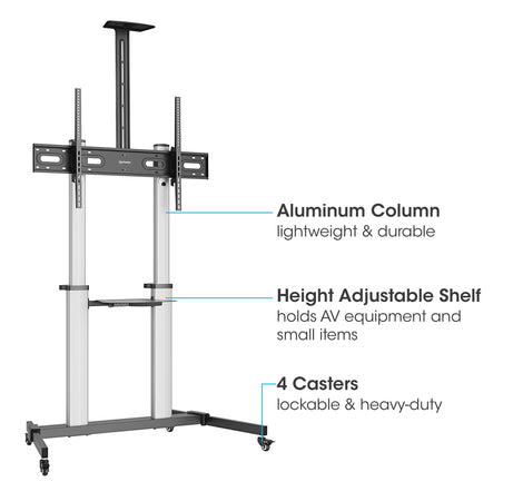 Supporto a Pavimento Trolley TV LCD/LED/Plasma 60-100''