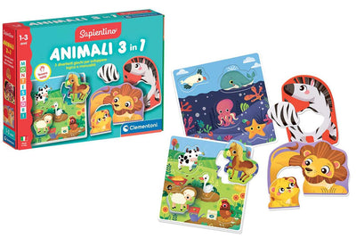 Sapientino Montessori Animali 3in1