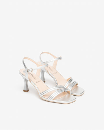 Nero Giardini sandali donna in pelle nettuno argento E615683DE700