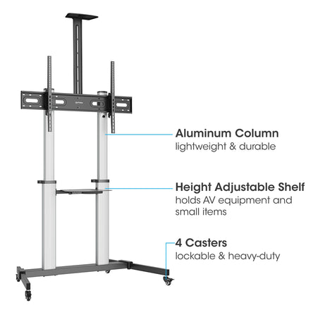 Supporto a Pavimento Trolley TV LCD/LED/Plasma 60-100''